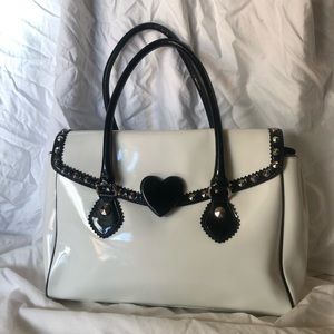 White Betsy Johnson tote bag